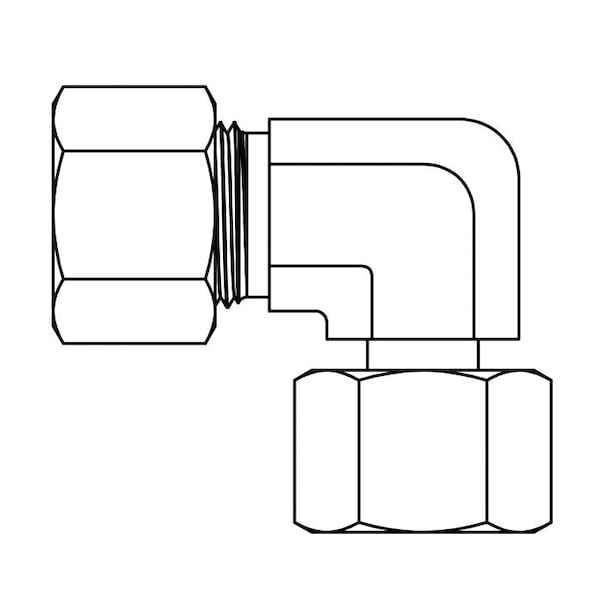 Hydraulic Fitting-Metric CompressionL15(22X1.5) SWIVEL 90
